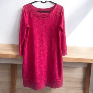 Lands’ End UPF 50 Stretch Shift Dress Small Pink Orange | Swim Cover Up Beach